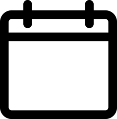 Calendar Empty Page Outline Sticker Outline Svg File, Free Vectors File
